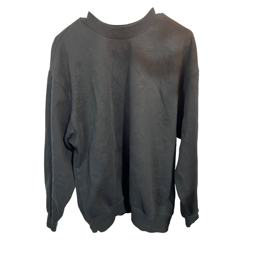 Skims Black Cotton Crewneck Sweatshirt Womens Size Small Classic Casual